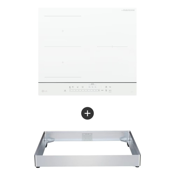 LG 디오스 오브제컬렉션 와이드존 전기레인지 + 8cm 프리스탠딩 (화이트,베이지,핑크)