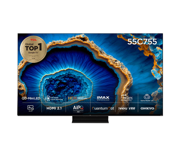 [TCL] 4K QD-Mini LED 구글 UHD TV 55인치 스탠드형