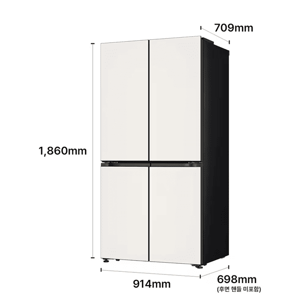 LG 디오스 AI 오브제컬렉션 STEM 베이직 냉장고 Fit & Max 635L 1등급