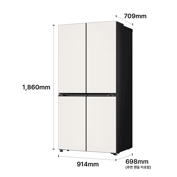 LG 디오스 AI 오브제컬렉션 STEM 베이직 냉장고 Fit & Max 635L 1등급