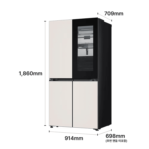 LG 디오스 AI 오브제컬렉션 냉장고 Fit & Max (노크온) 650L 1등급